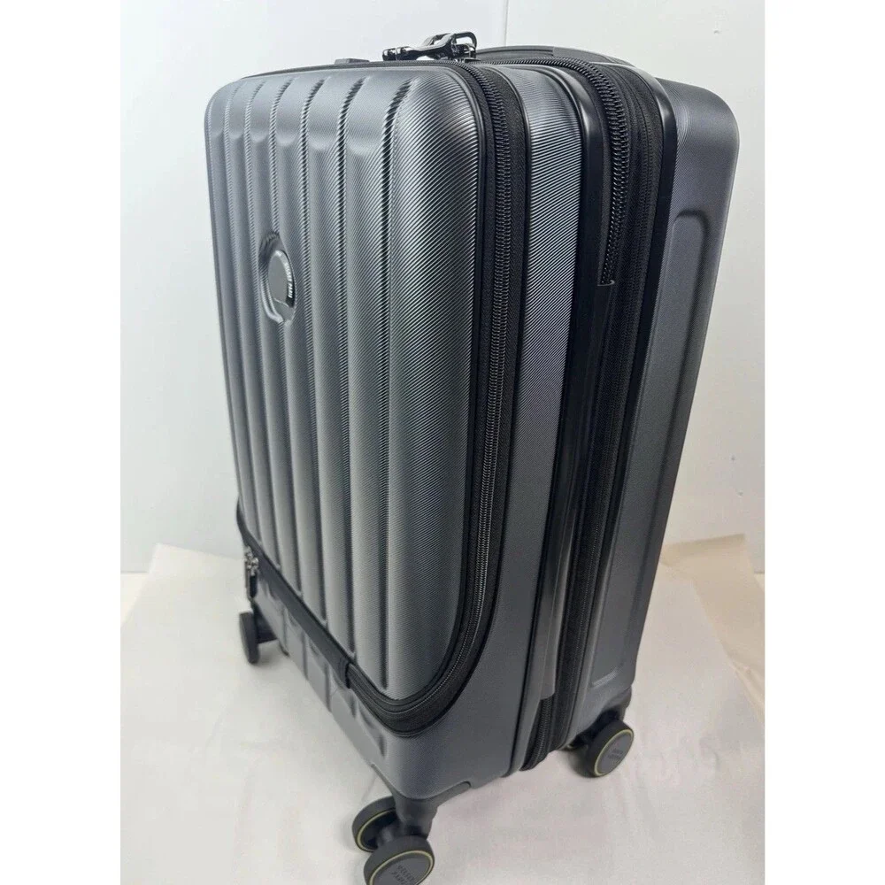 Delsey Paris Shadow 6.0 Carry-on Front Pocket Spinner Suitcase Luggage